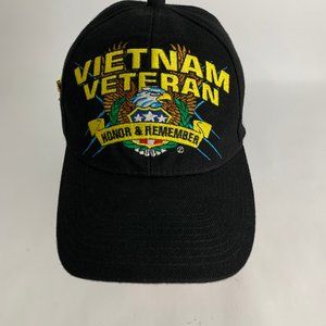 Vietnam Veteran Military Hat Honor and Remember Pins & Patches Cap War